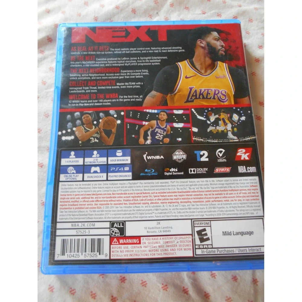 NBA 2K20 ( PlayStation 4 2019 ) w/ CASE TESTED. PS4 WOW Basketball